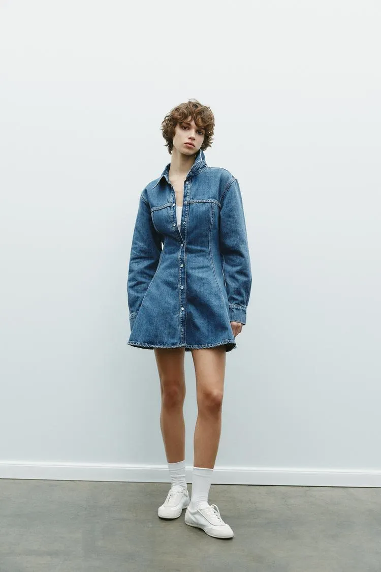 VESTIDO MINI DENIM TRF