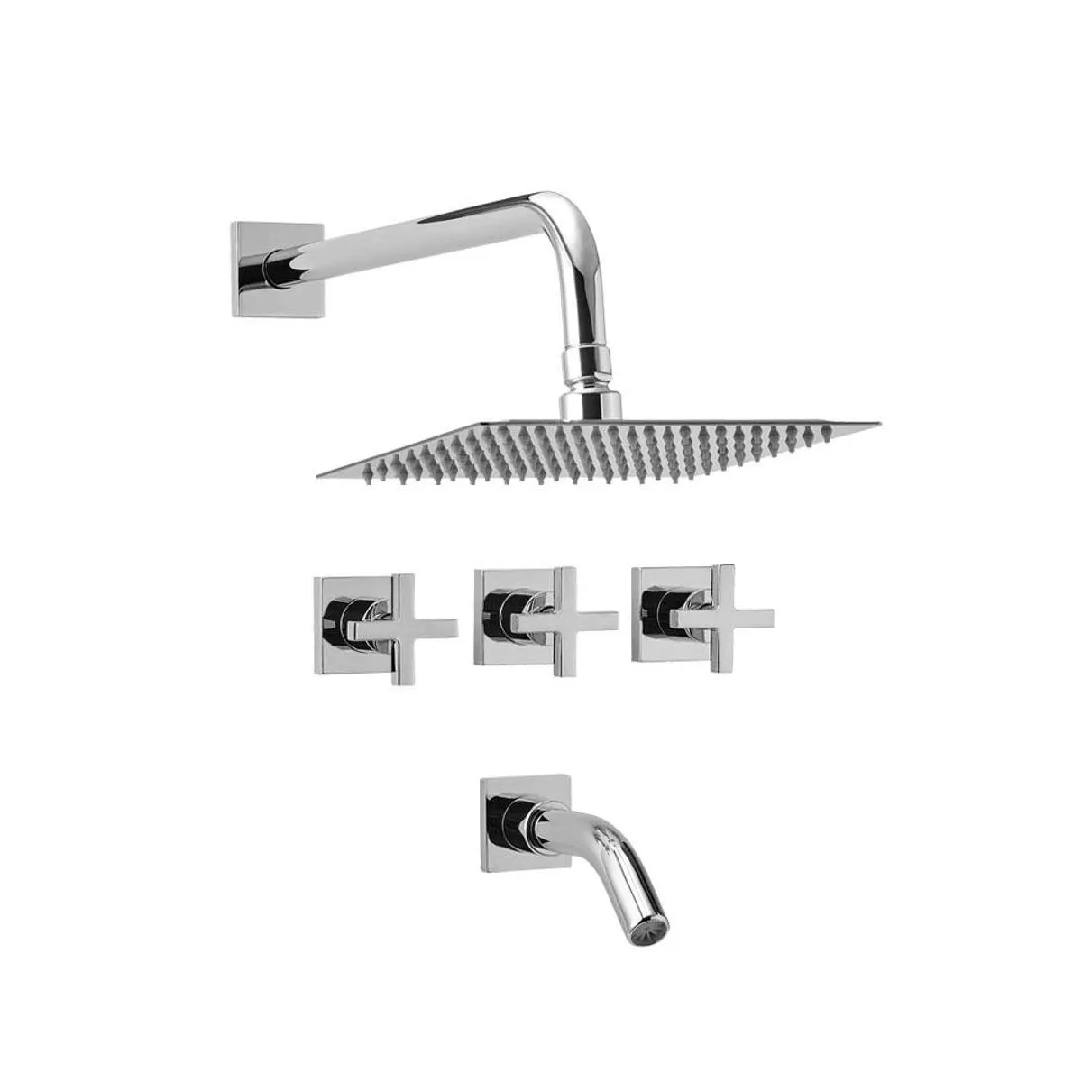 Ducha de Embutir Con Transferencia Cierre Cerámico Santander Peirano