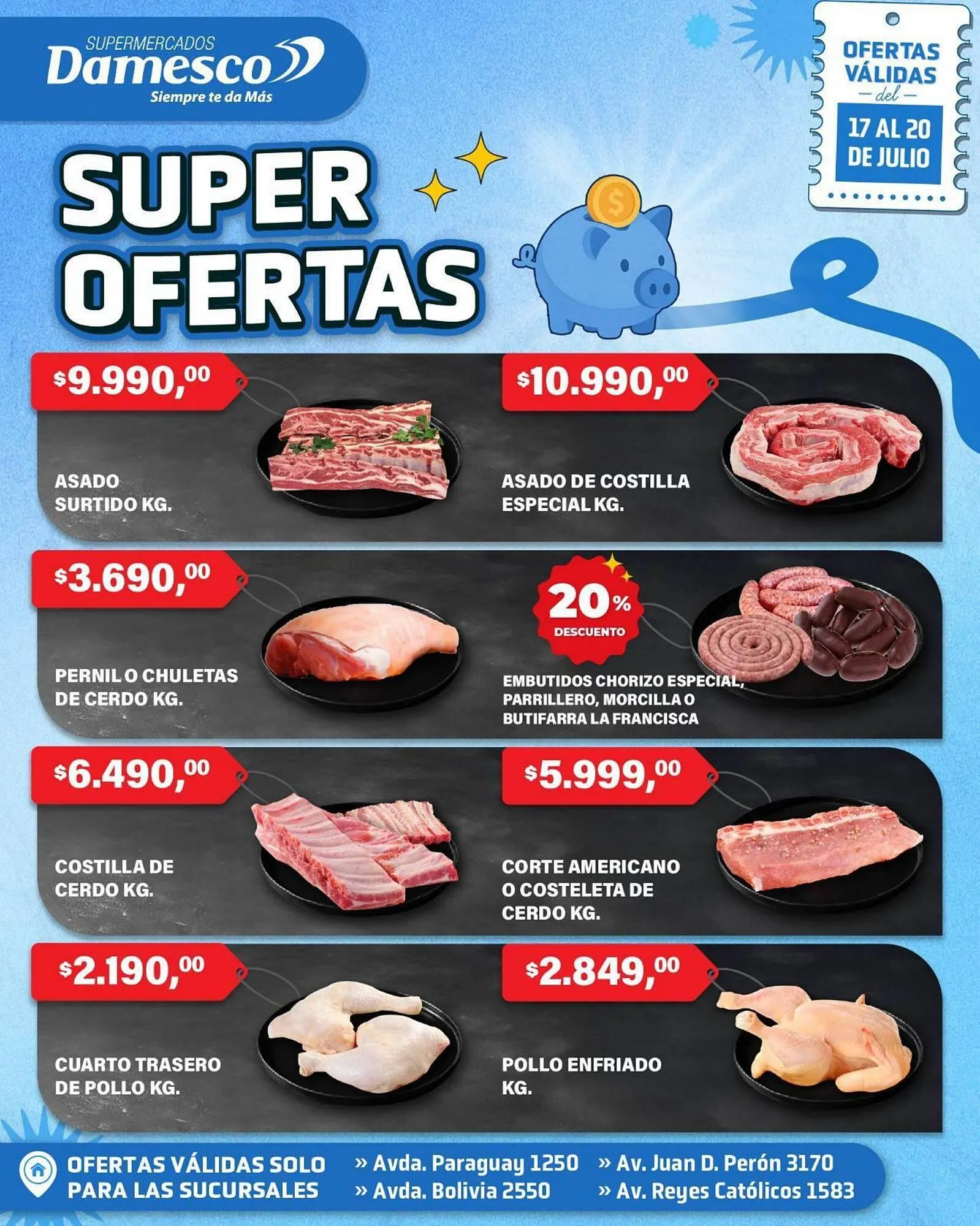 Ofertas de Catálogo Supermercados Damesco 17 de julio al 20 de julio 2025 - Página 1 del catálogo