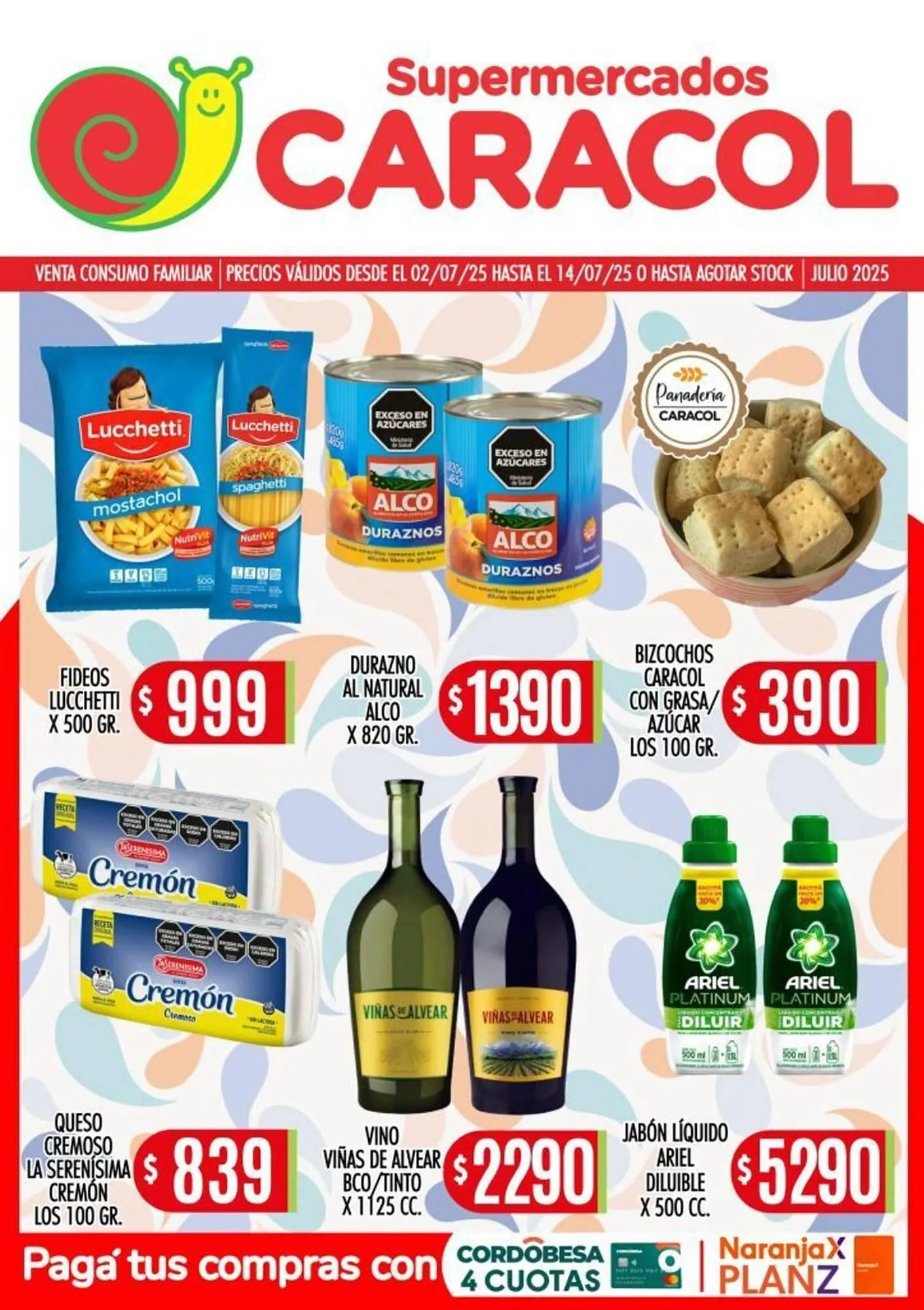 Ofertas de Catálogo Supermercados Caracol 2 de julio al 14 de julio 2025 - Página 1 del catálogo