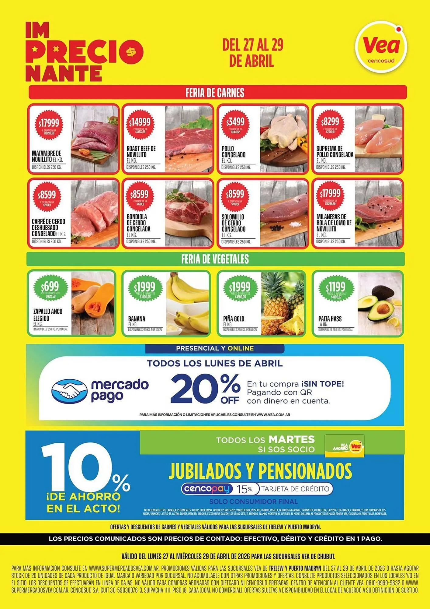 Ofertas de Catálogo Supermercados Vea 27 de abril al 29 de abril 2026 - Página 1 del catálogo