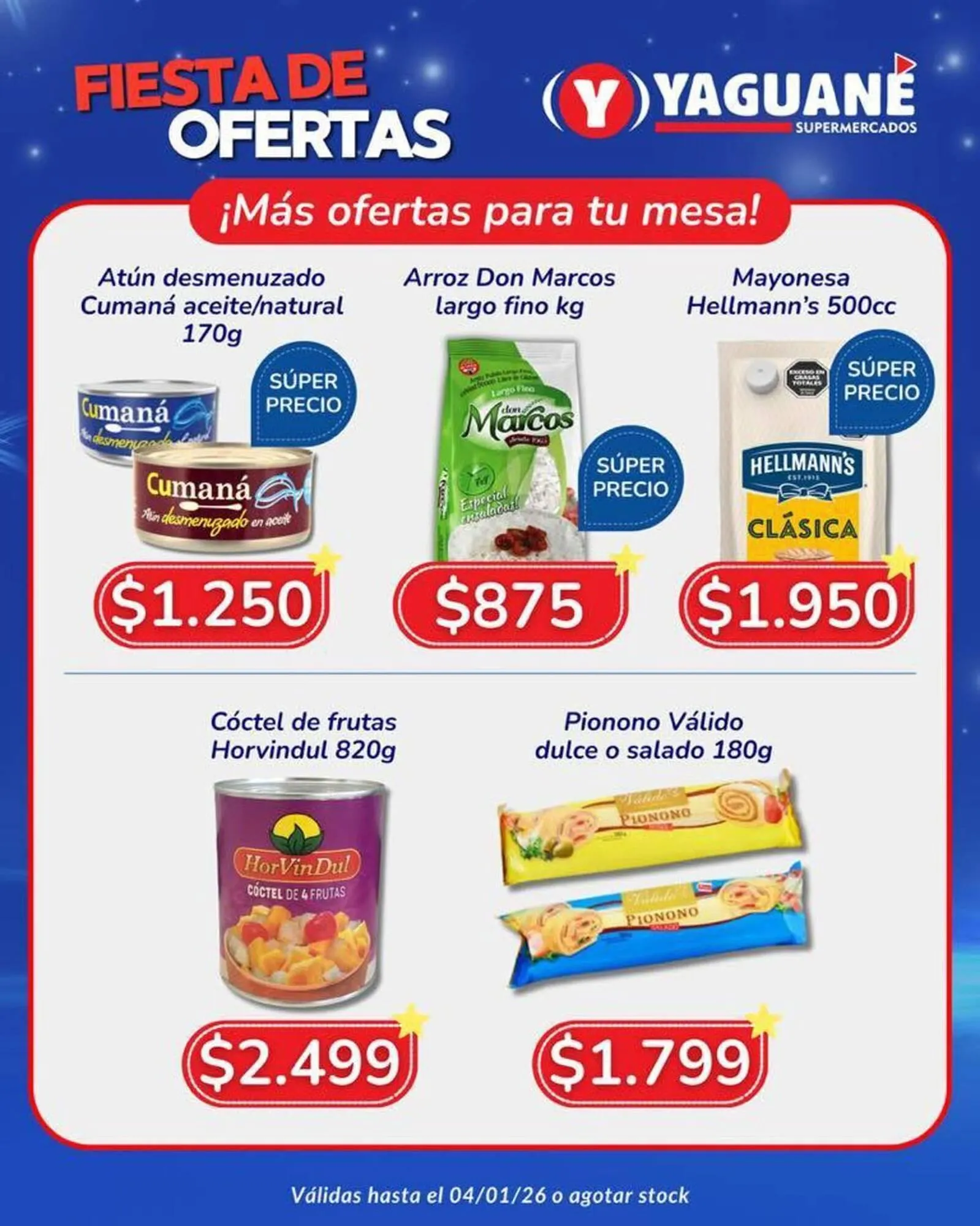 Ofertas de Catálogo Yaguane Supermercados 4 de enero al 26 de enero 2026 - Página 1 del catálogo