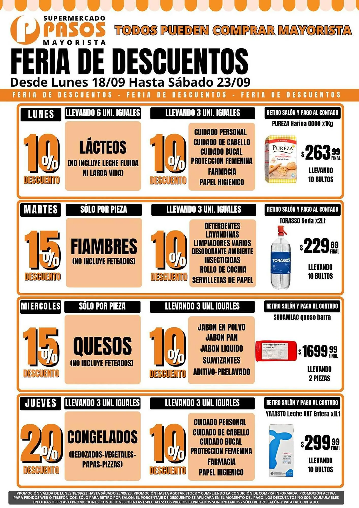 Ofertas de Catálogo Pasos Supermercado 18 de septiembre al 23 de septiembre 2023 - Página 1 del catálogo