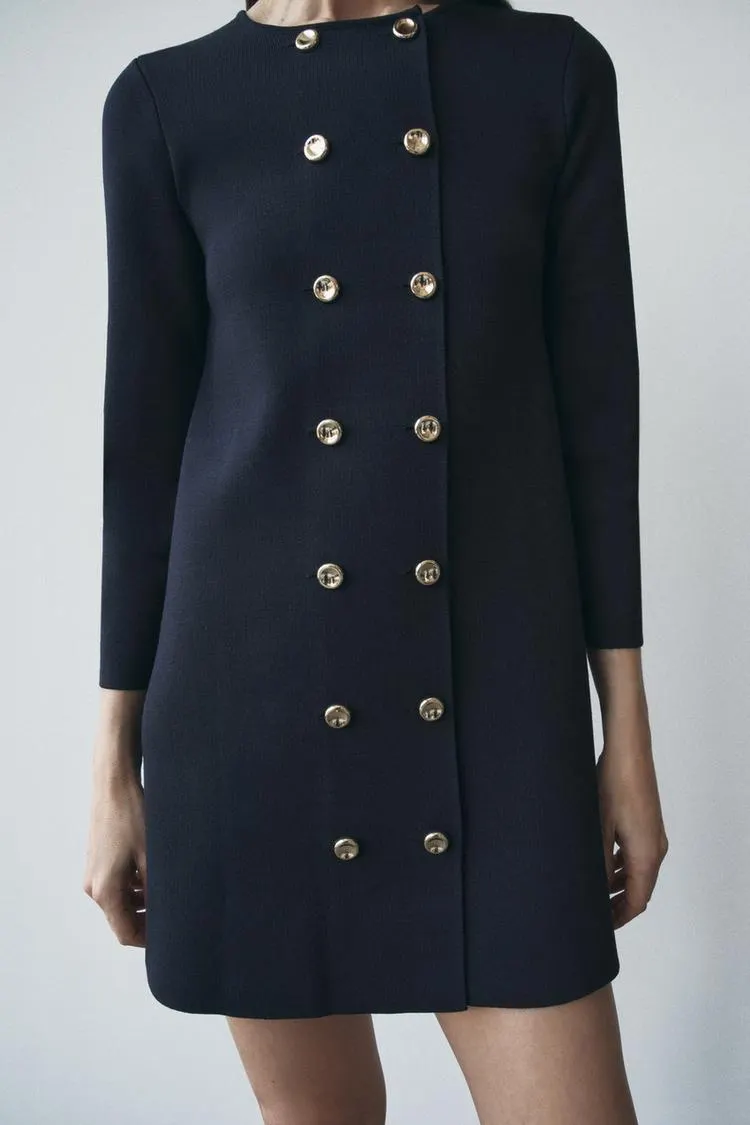 VESTIDO MINI CRUZADO PUNTO