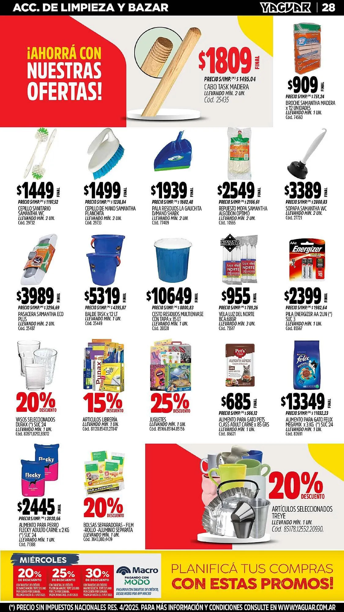 Ofertas de Catálogo Supermercados Yaguar 28 de julio al 4 de agosto 2025 - Página 30 del catálogo