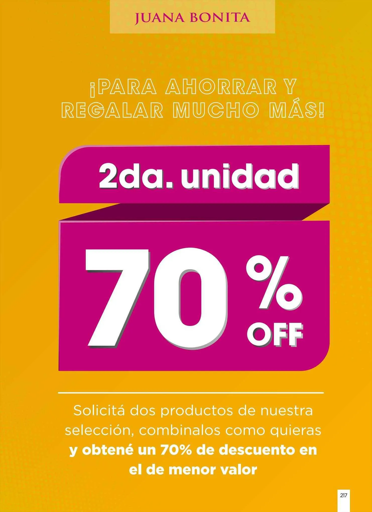 Ofertas de Catálogo Juana Bonita 30 de agosto al 10 de septiembre 2023 - Página 217 del catálogo