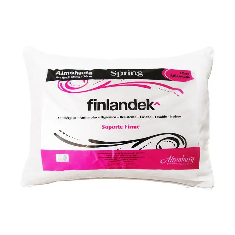 Almohada Finlandek spring soporte firme antialérgico fibra siliconada 50 x 70 Cm - Almohada Finlandek spring soporte firme antial�rgico fibra siliconada 50 x 70 Cm
