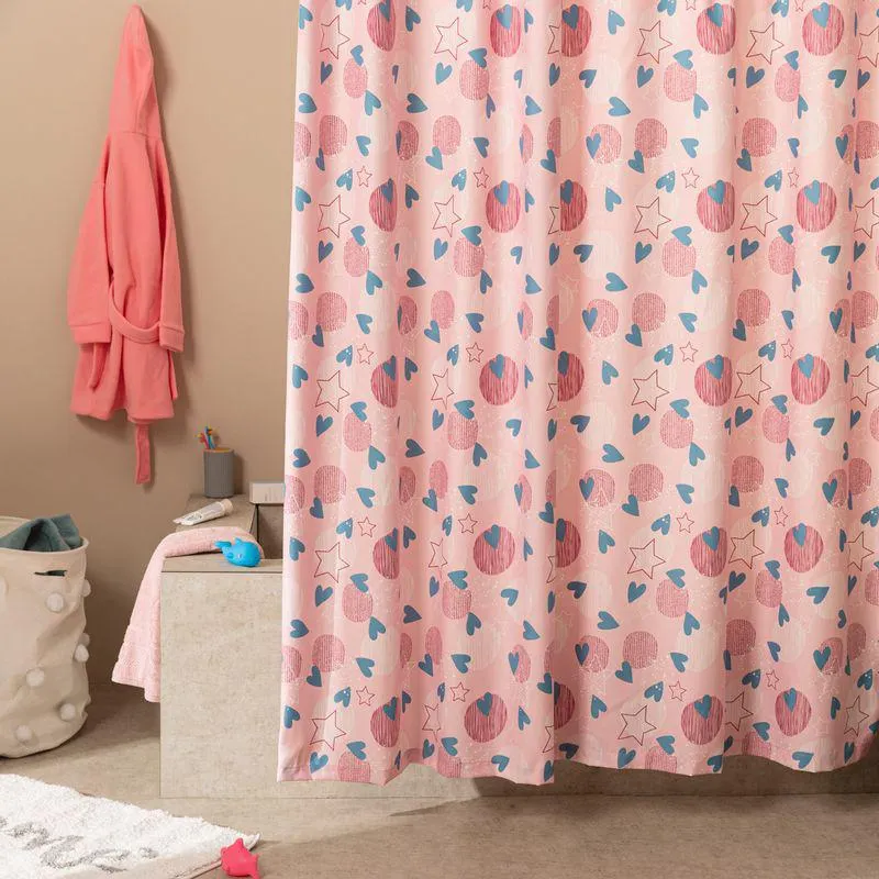 Cortina de Baño Corazón Estrella