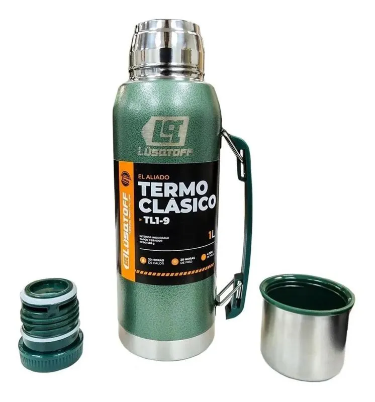 Termo Acero Inoxidable 1Lt Lusqtoff Tl1-9 Cebador Frio Calor - LUSQTOFF
