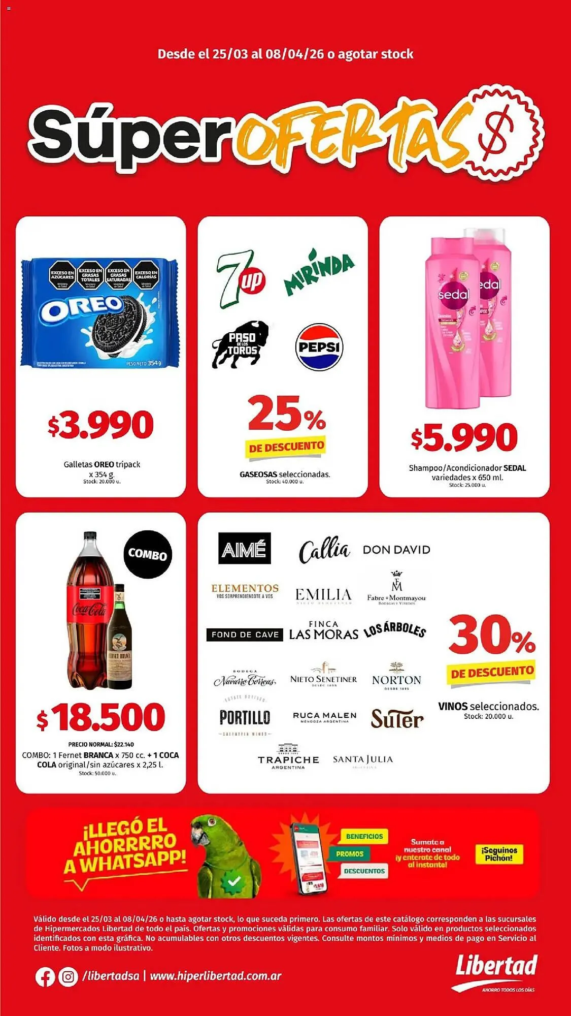 Ofertas de Catálogo Hipermercado Libertad 25 de marzo al 8 de abril 2026 - Página 1 del catálogo