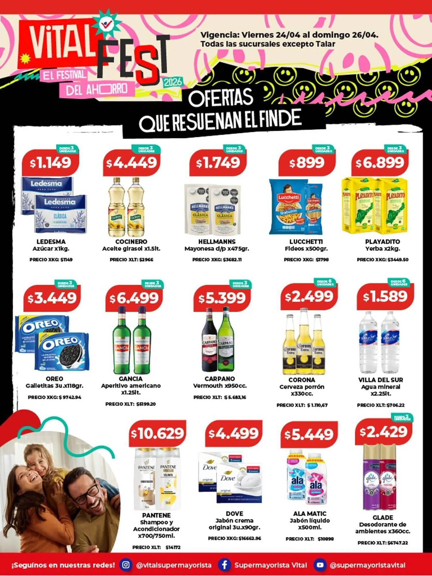 Ofertas de Catálogo Supermayorista Vital 24 de abril al 26 de abril 2026 - Página 1 del catálogo