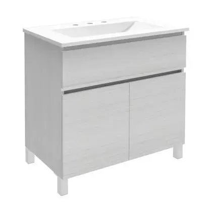 Vanitory de apoyo Vera 60 cm 3 agujeros blanco texturado