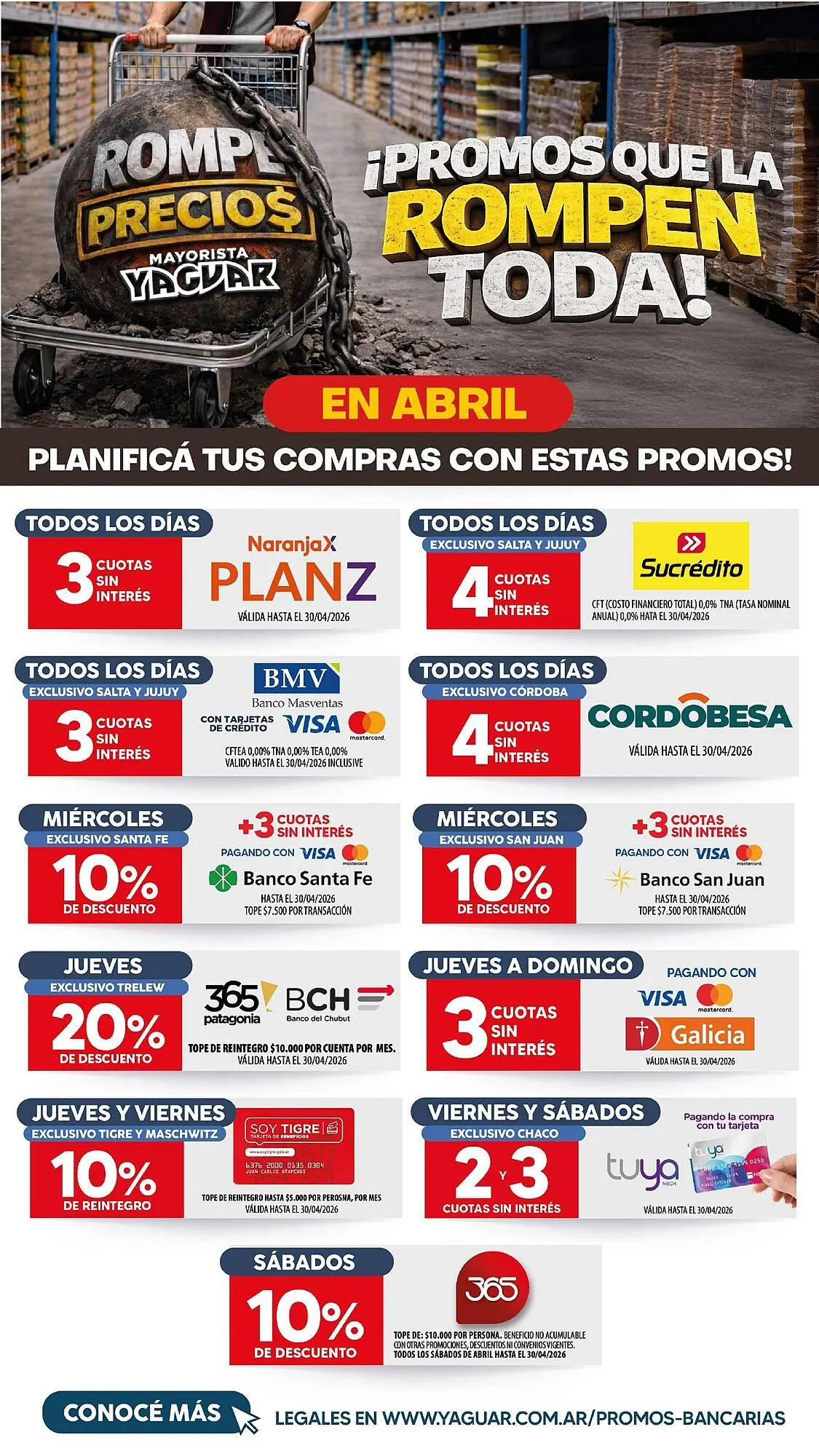 Ofertas de Catálogo Supermercados Yaguar 13 de abril al 30 de abril 2026 - Página 1 del catálogo