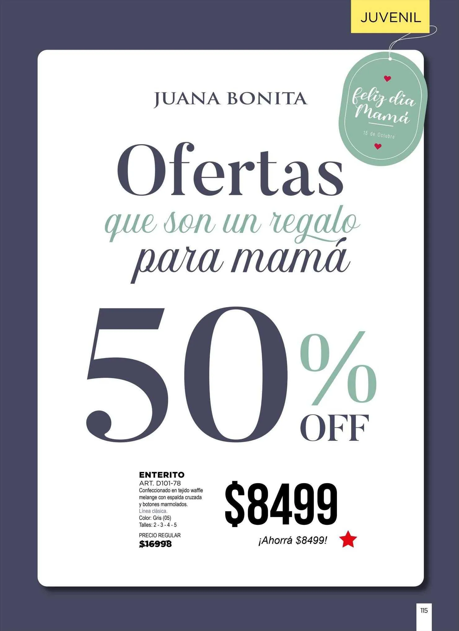 Ofertas de Catálogo Juana Bonita 30 de agosto al 10 de septiembre 2023 - Página 115 del catálogo