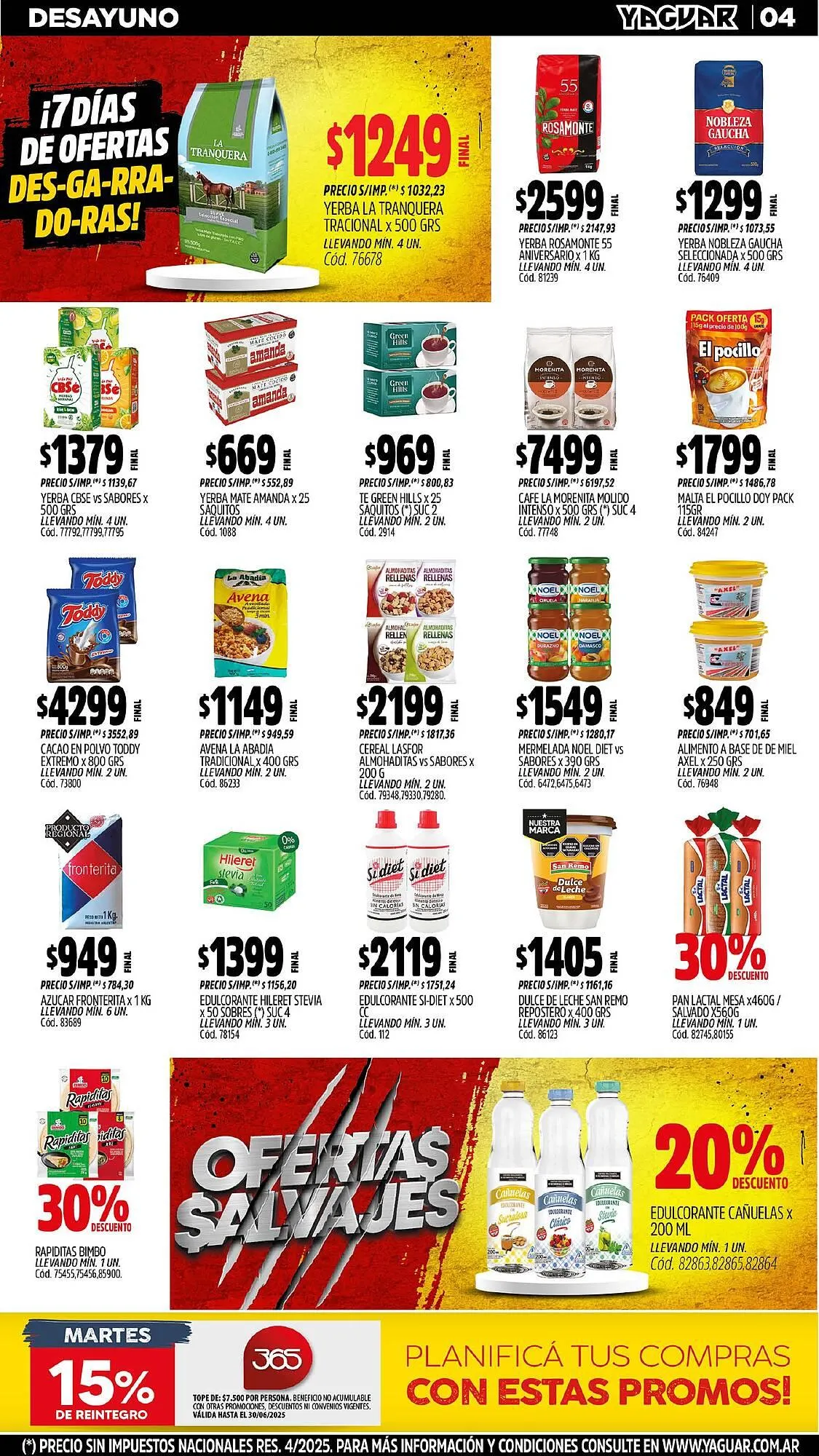 Ofertas de Catálogo Supermercados Yaguar 30 de junio al 6 de julio 2025 - Página 4 del catálogo