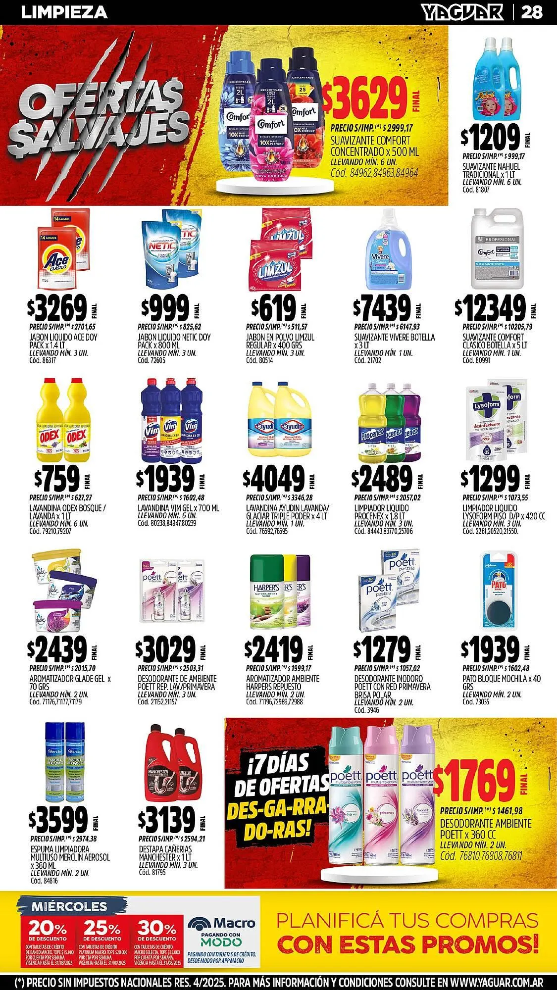 Ofertas de Catálogo Supermercados Yaguar 4 de agosto al 11 de agosto 2025 - Página 29 del catálogo