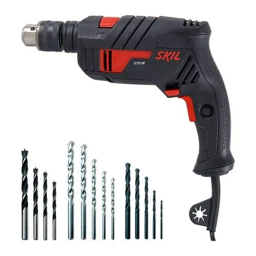 Taladro Skil 6555 Impa 13mm 550W + 14 Dril