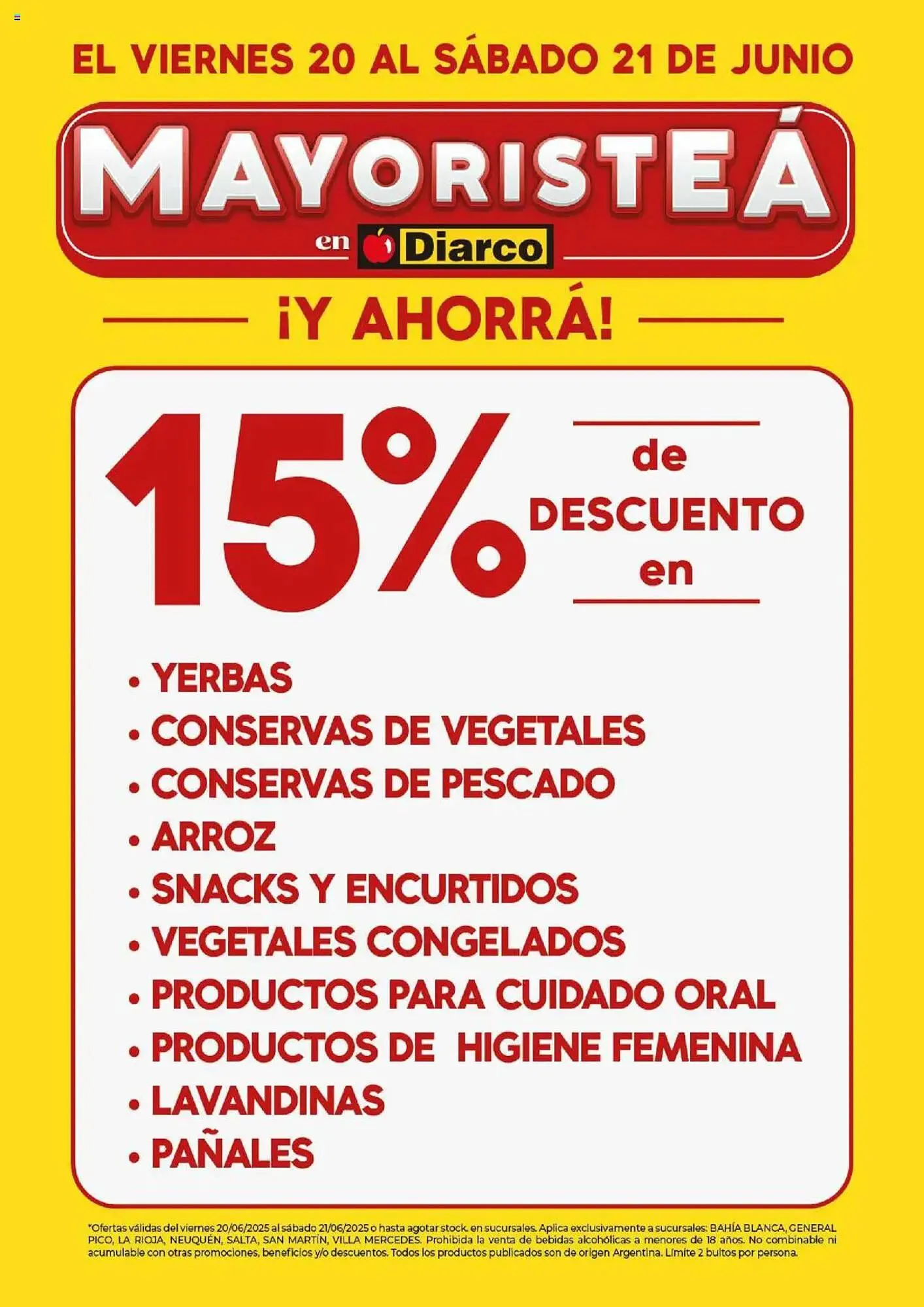 Ofertas de Catálogo Diarco 20 de junio al 21 de junio 2025 - Página 1 del catálogo