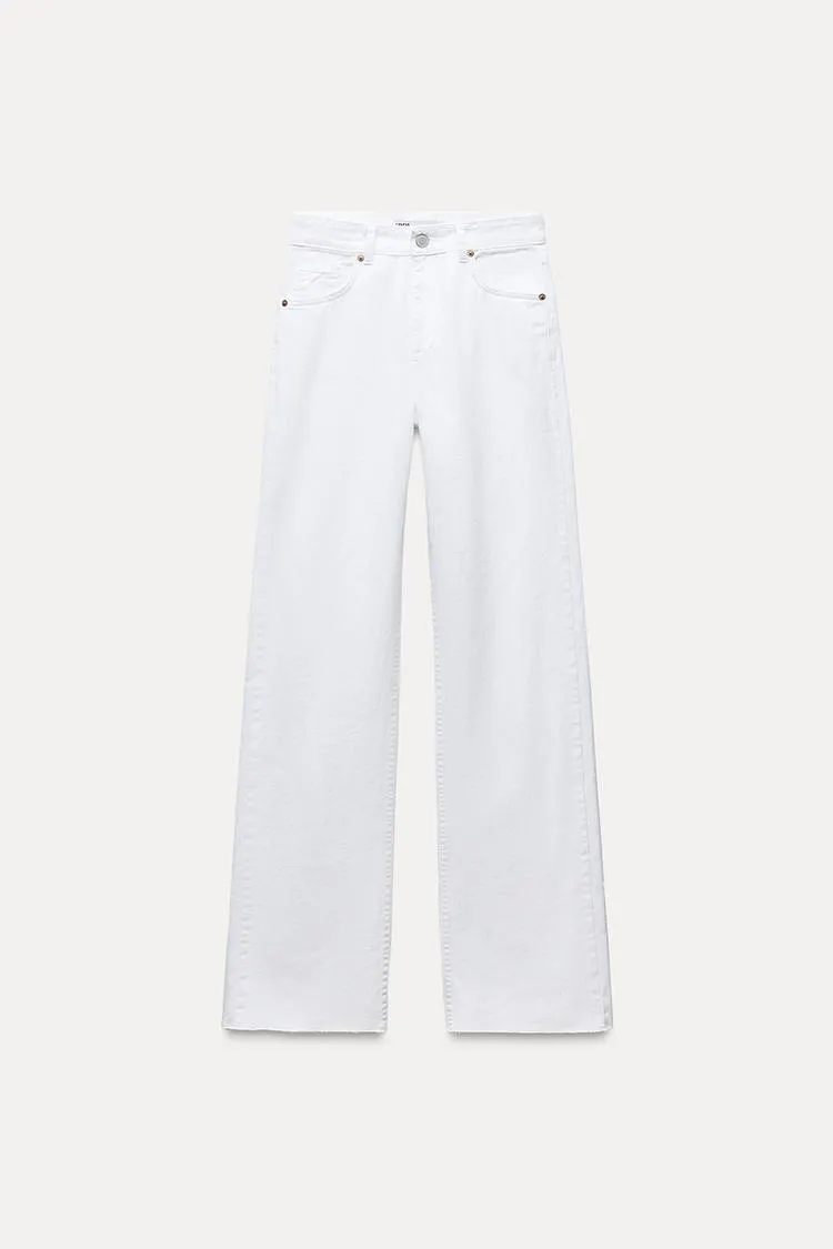 JEANS TRF WIDE LEG TIRO MEDIO