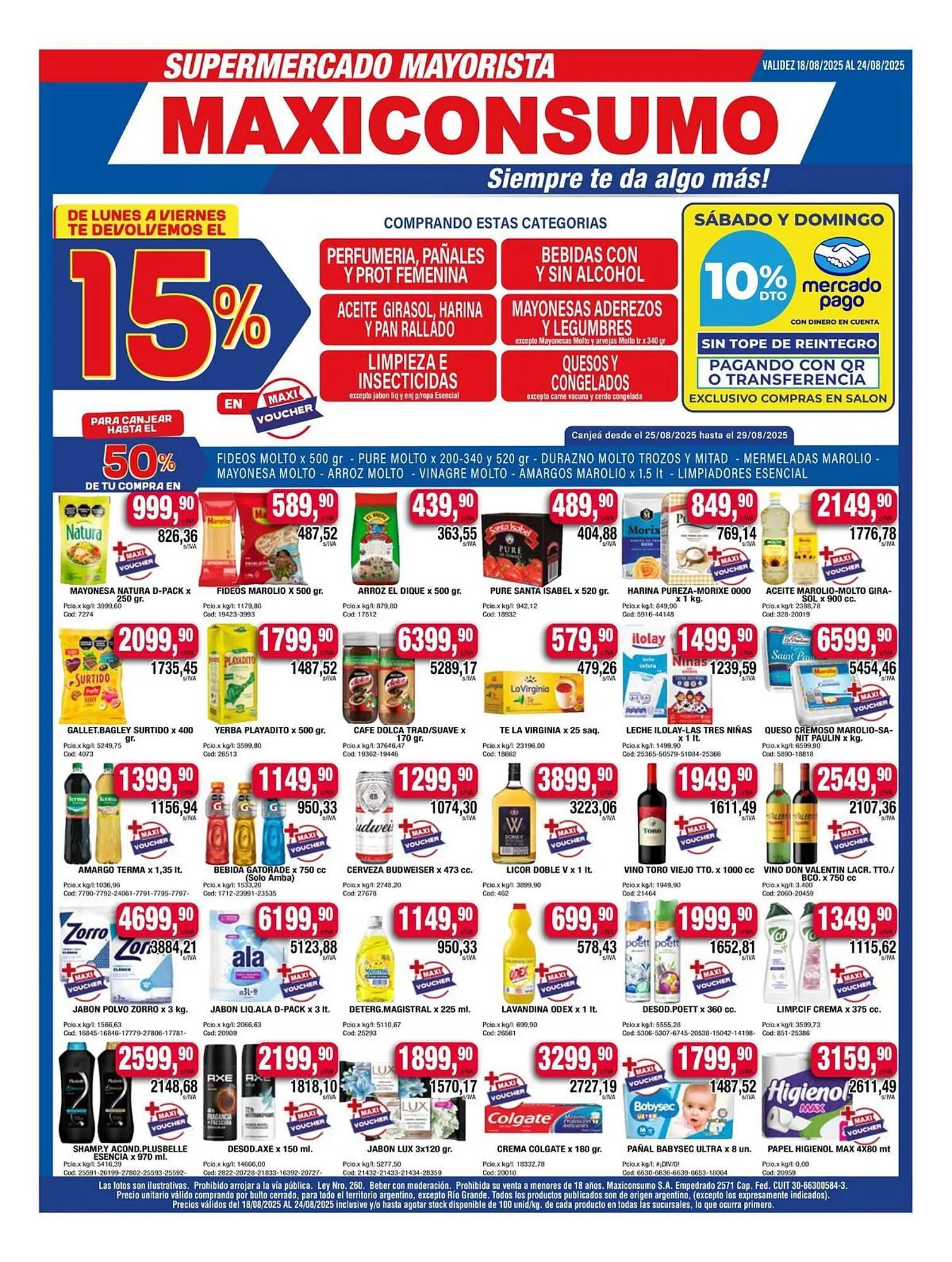 Ofertas de Catálogo Maxiconsumo 18 de agosto al 24 de agosto 2025 - Página 1 del catálogo