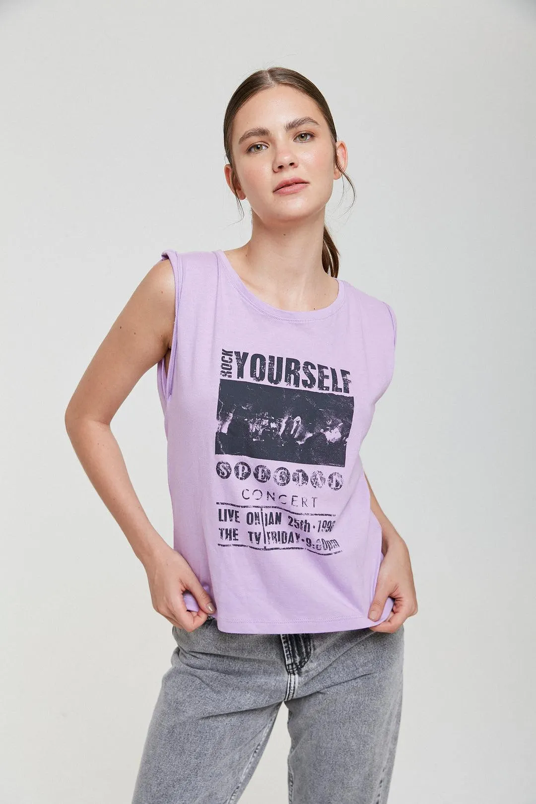 Musculosa Rock Yourself - Lila