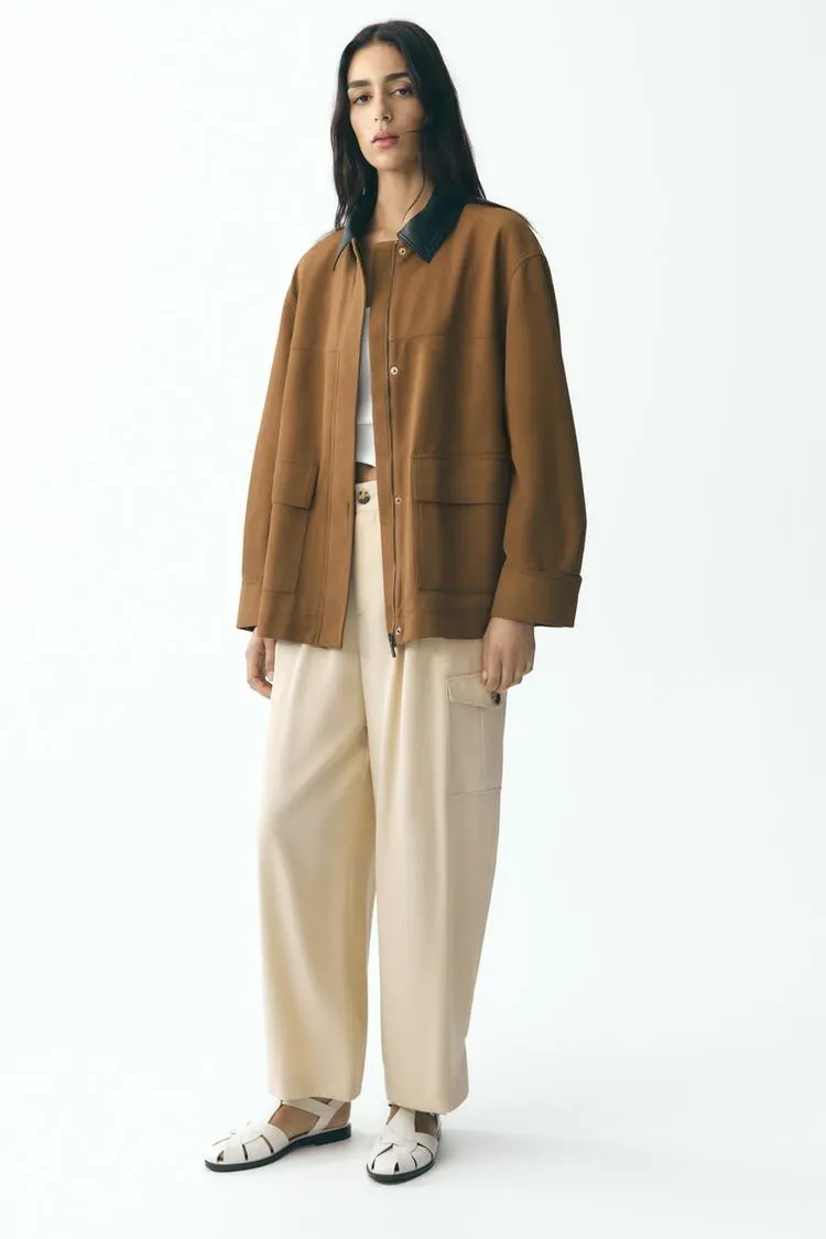 CAZADORA EFCETO ANTE CUELLO CONTRASTE