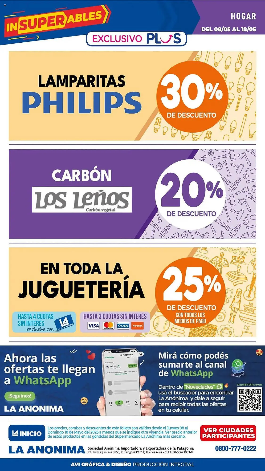 Ofertas de Catálogo La Anonima 8 de mayo al 18 de mayo 2025 - Página 40 del catálogo