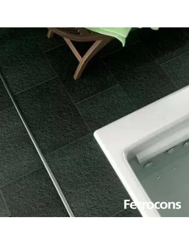 CORTINES PIEDRA BASALTO ACERO 30X45 M2