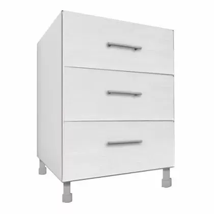 Bajo mesada 80 x 82.5 cm Lugano 2 puertas roble blanco aluminio