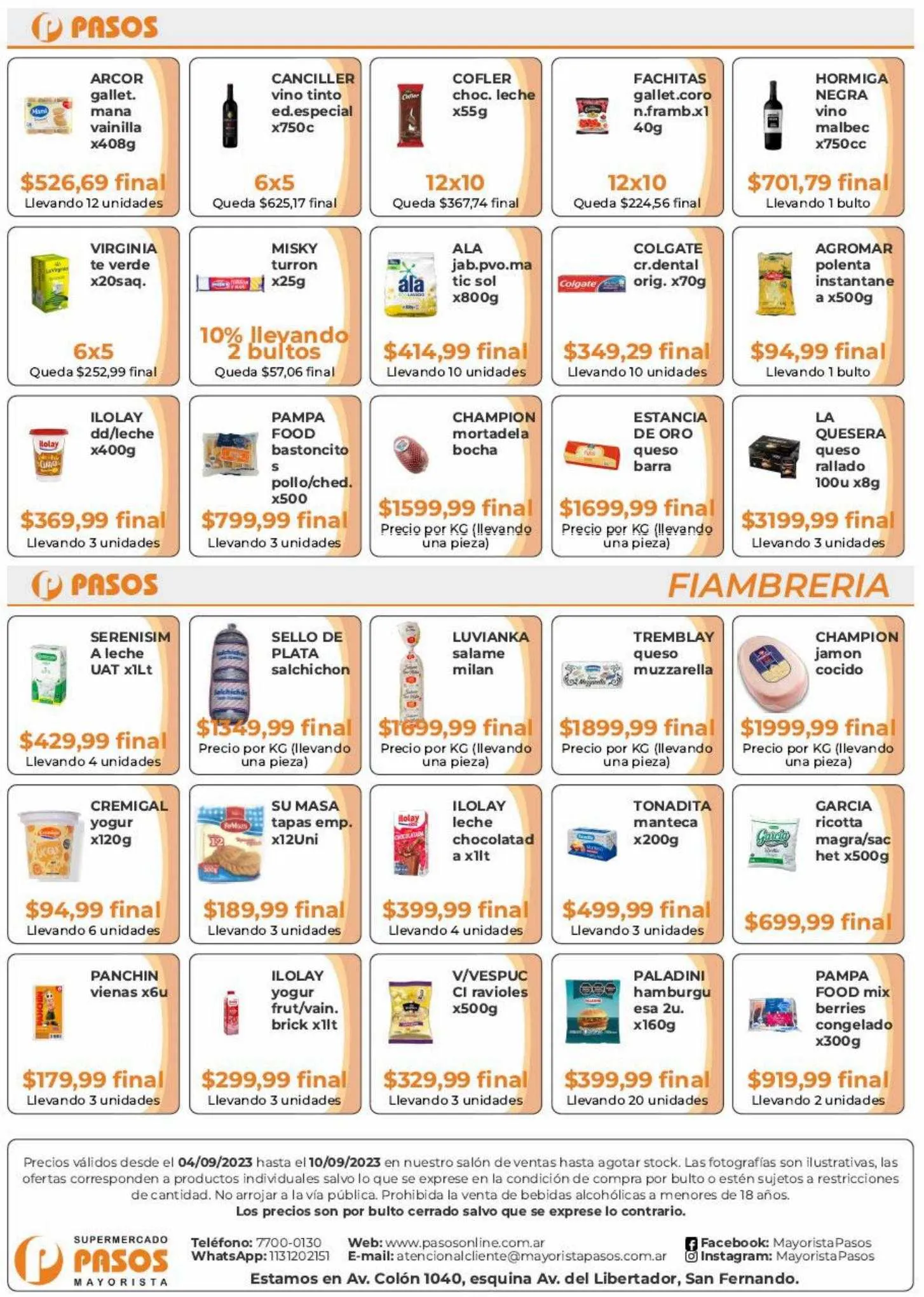 Ofertas de Catálogo Pasos Supermercado 4 de septiembre al 10 de septiembre 2023 - Página 4 del catálogo