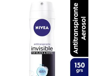 ANTITRANSPIRANTE FEMENINO NIVEA INVISIBLE BLACK Y WHITE PURE 150 ML