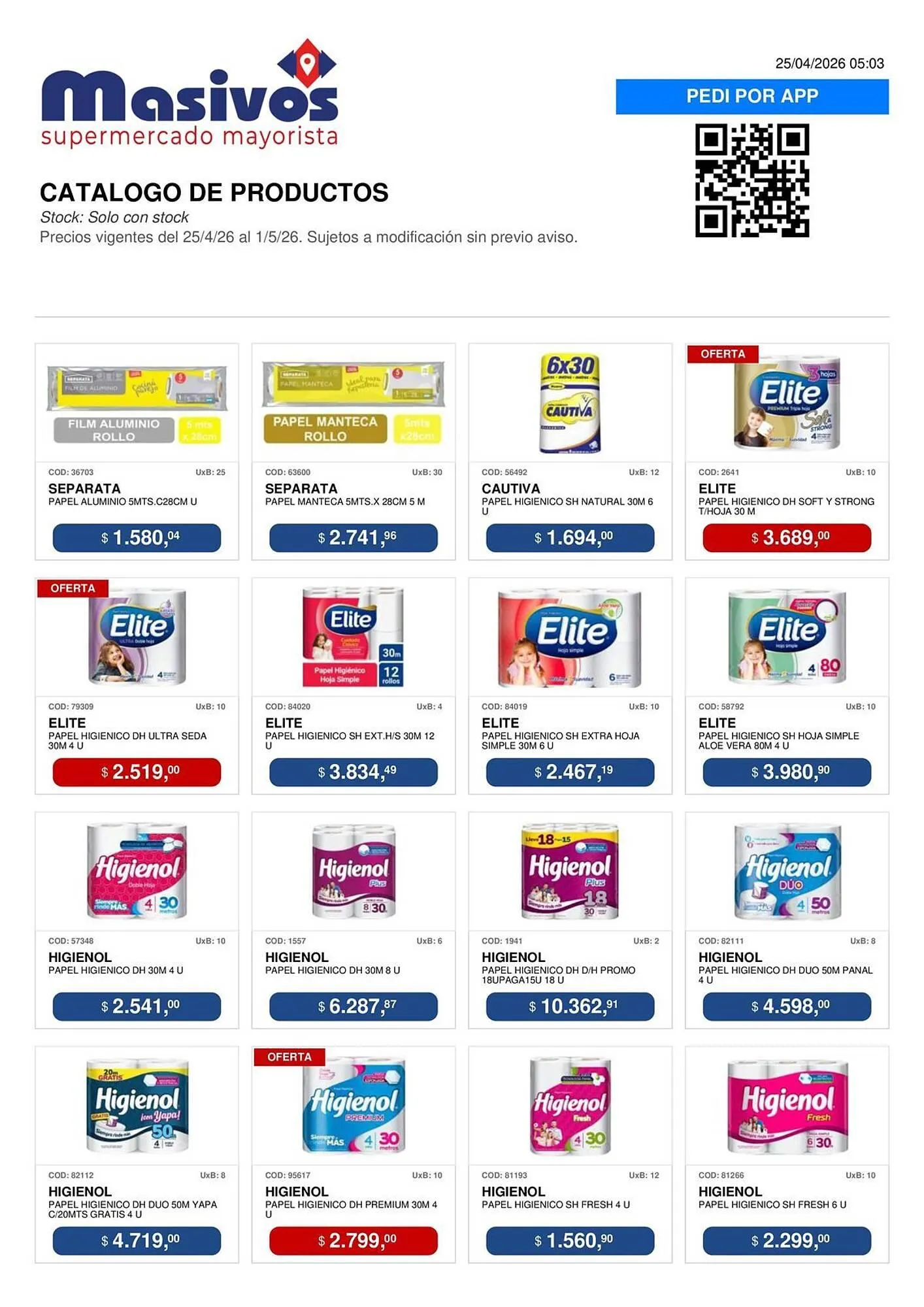 Ofertas de Catálogo Masivos 25 de abril al 1 de mayo 2026 - Página 91 del catálogo