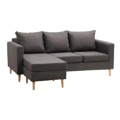 Sillón esquinero Malasia 3 cuerpos gris oscuro