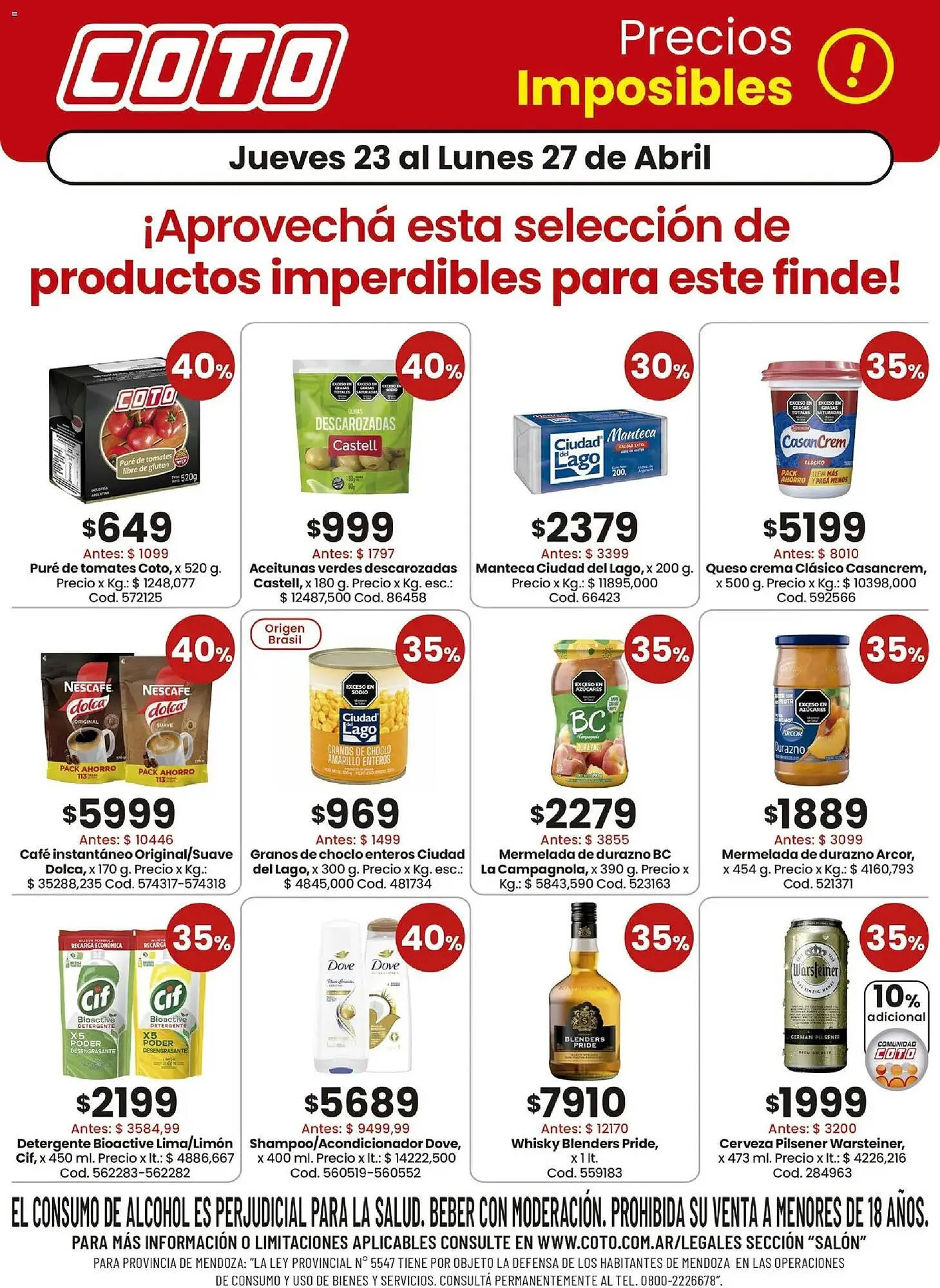 Ofertas de Catálogo Coto 23 de abril al 27 de abril 2026 - Página 1 del catálogo