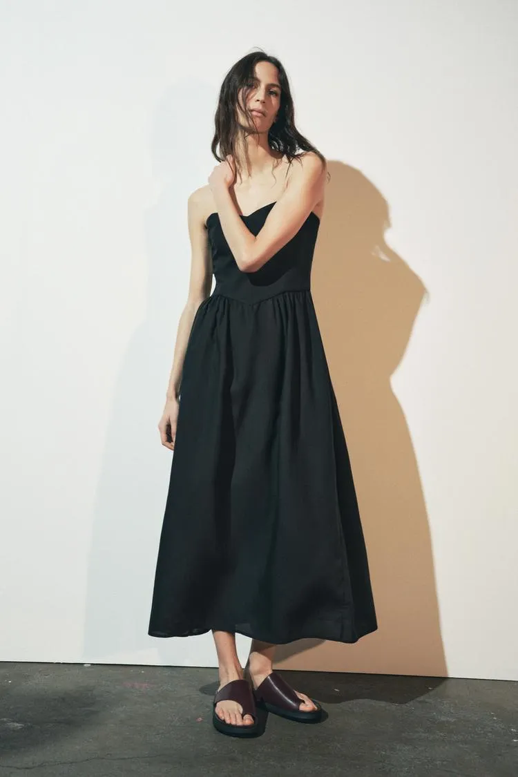 VESTIDO MIDI TIRANTES ZW COLLECTION