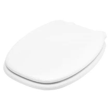 Tapa y asiento para inodoro rectangular de UF blanco