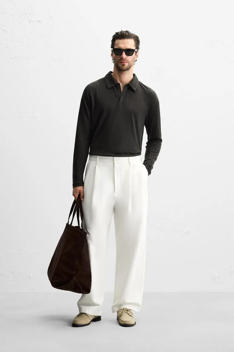 POLO REGULAR FIT MEZCLA LINO