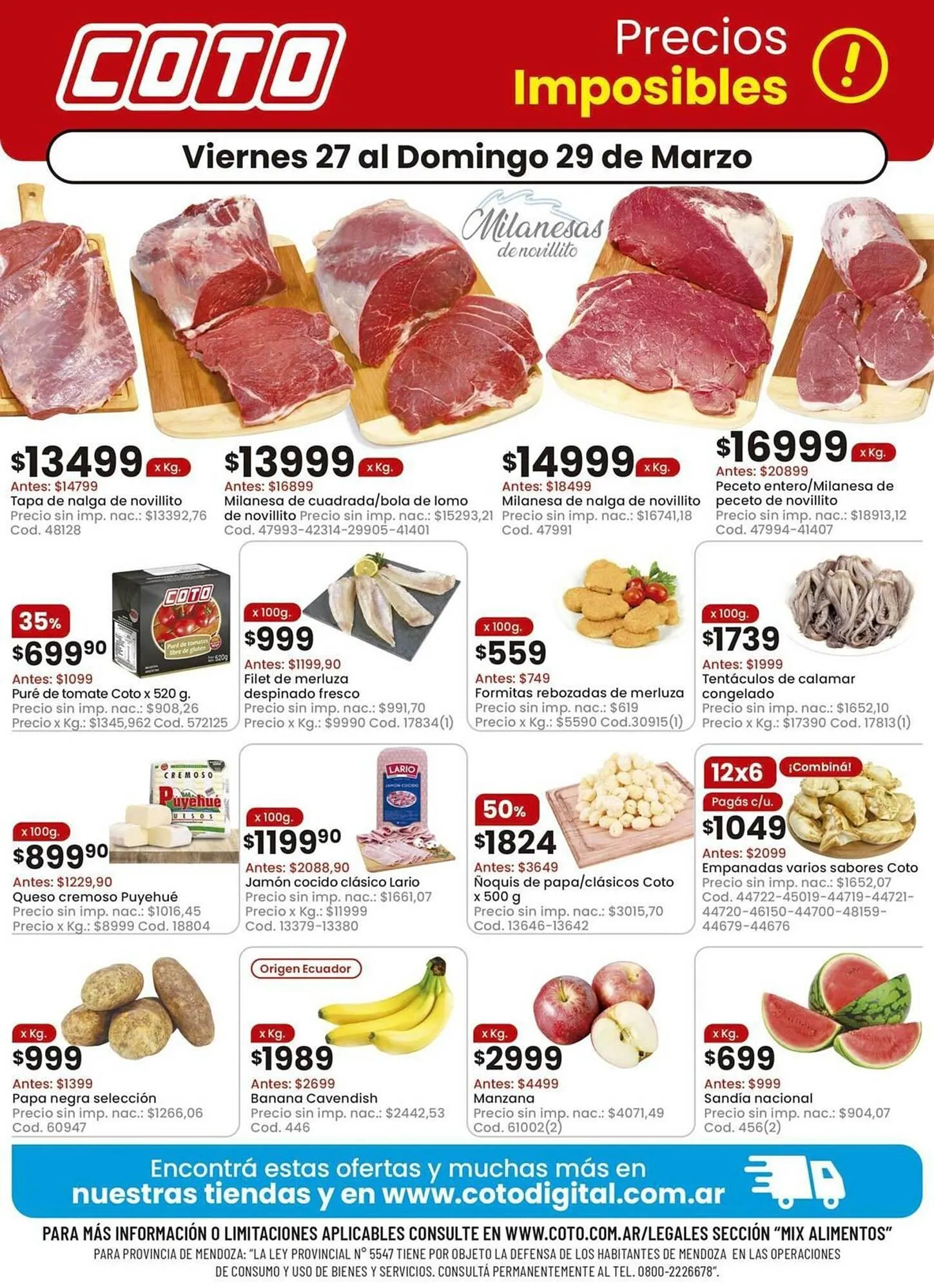 Ofertas de Catálogo Coto 27 de marzo al 29 de marzo 2026 - Página 1 del catálogo