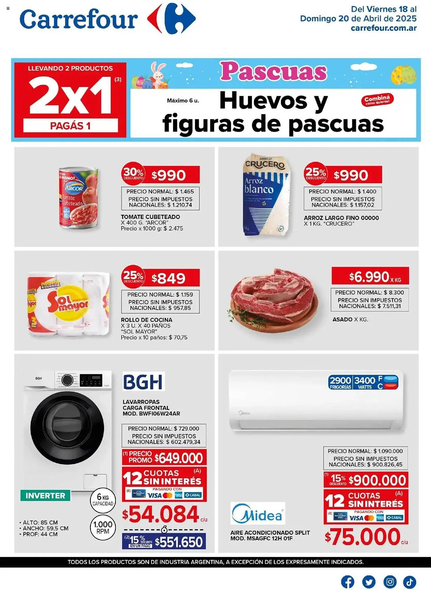 Ofertas de Catálogo Carrefour 18 de abril al 20 de abril 2025 - Página 1 del catálogo