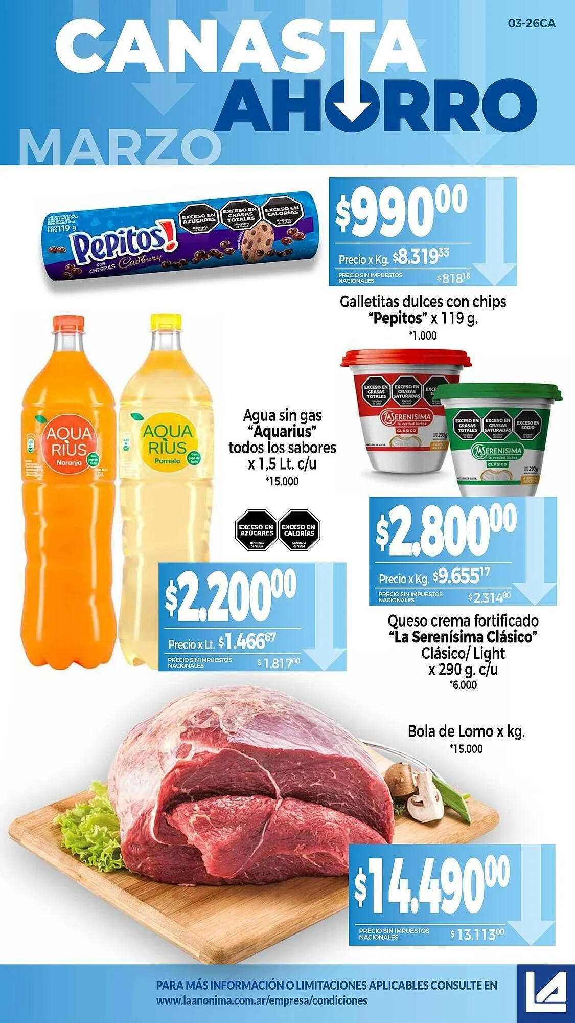 Ofertas de Catálogo La Anonima 3 de marzo al 26 de marzo 2026 - Página 1 del catálogo