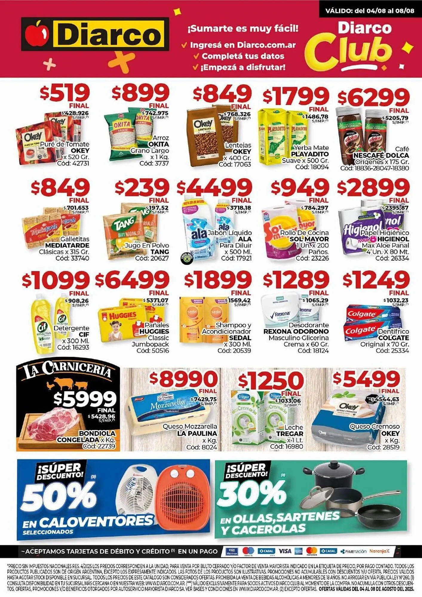 Ofertas de Catálogo Diarco 4 de agosto al 8 de agosto 2025 - Página 1 del catálogo