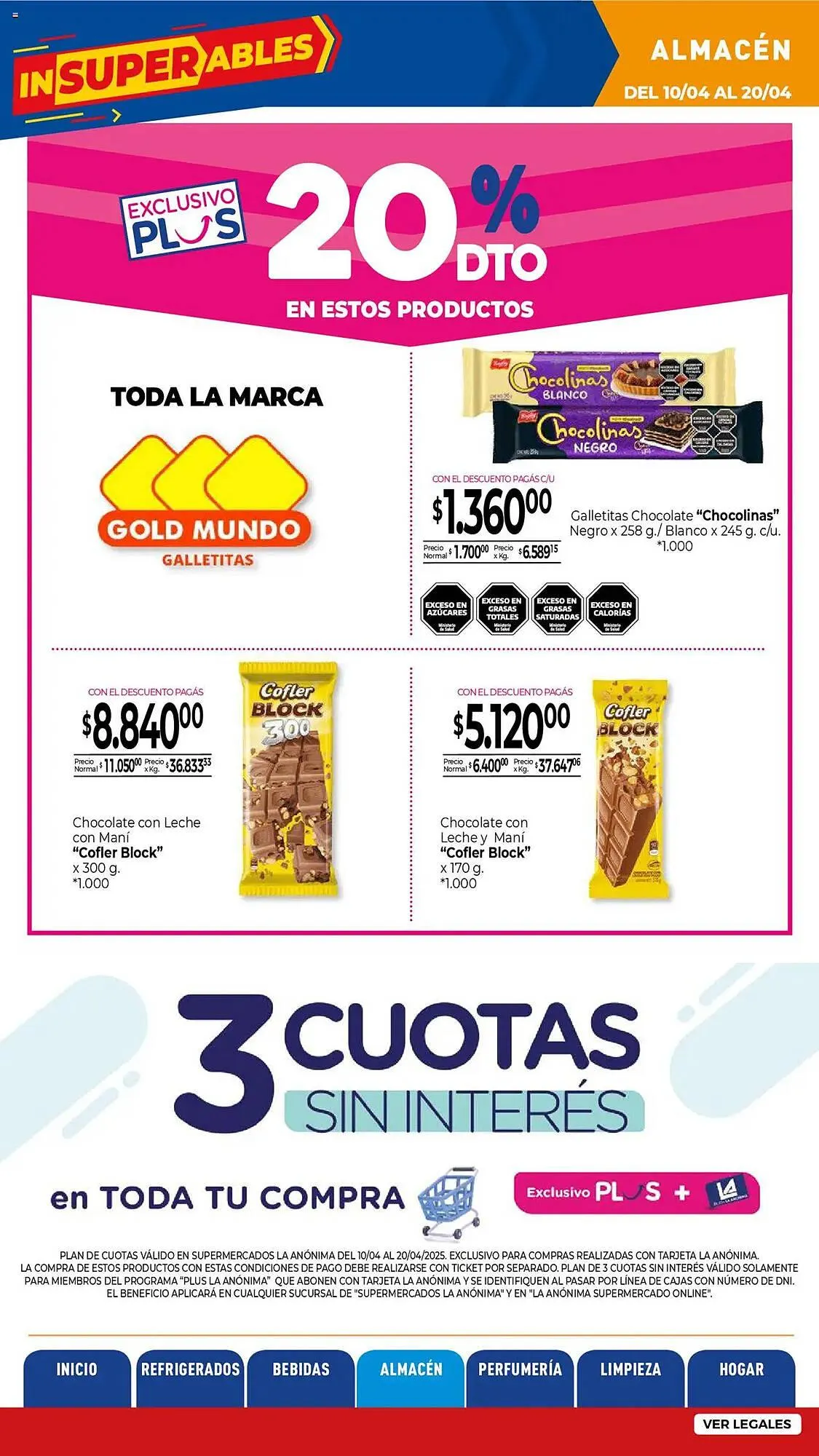 Ofertas de Catálogo La Anonima 10 de abril al 20 de abril 2025 - Página 64 del catálogo