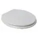 Tapa y asiento para inodoro ovalado de MDF blanco