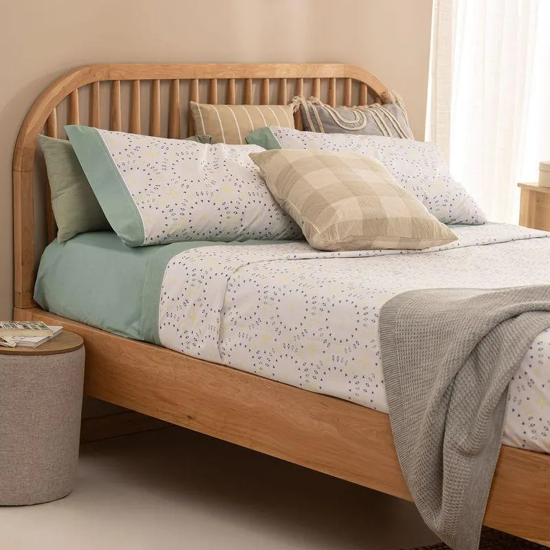 Juego de Sábanas Queen Size Triángulos Mandala