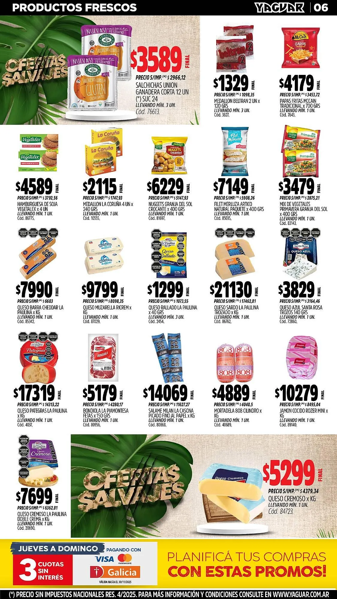 Ofertas de Catálogo Supermercados Yaguar 3 de noviembre al 10 de noviembre 2025 - Página 6 del catálogo