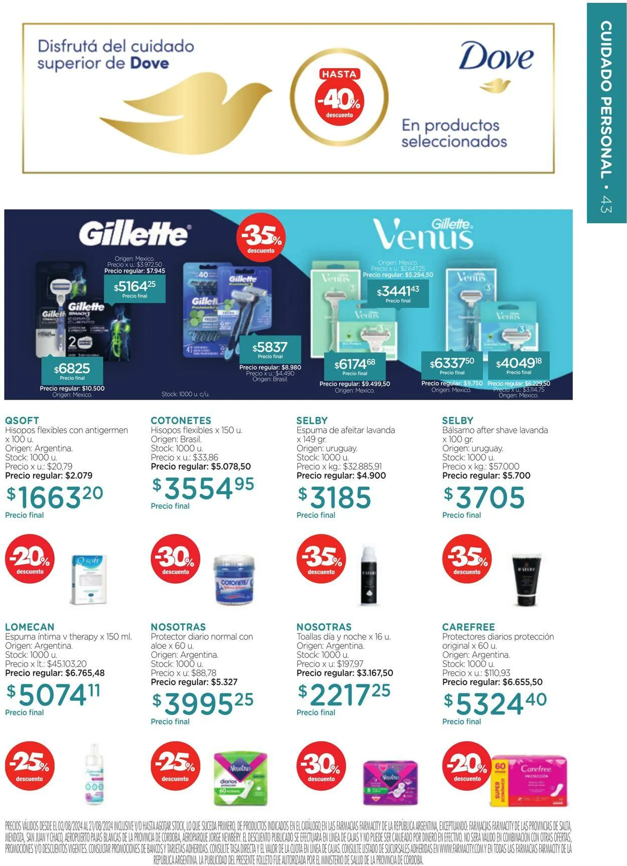 Ofertas de Farmacity 1 de agosto al 31 de agosto 2024 - Página 43 del catálogo