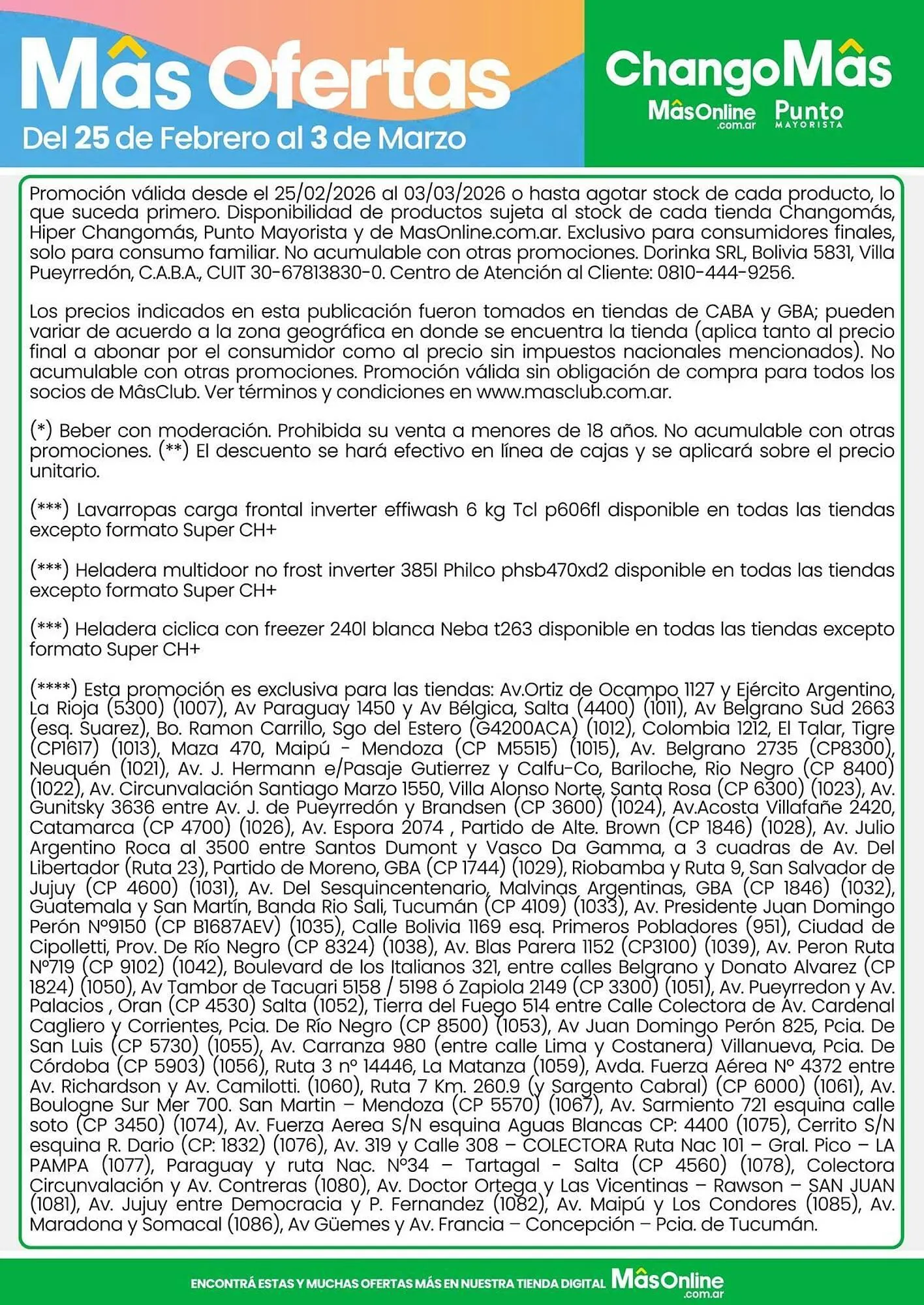 Ofertas de Catálogo Changomas 25 de febrero al 3 de marzo 2026 - Página 18 del catálogo