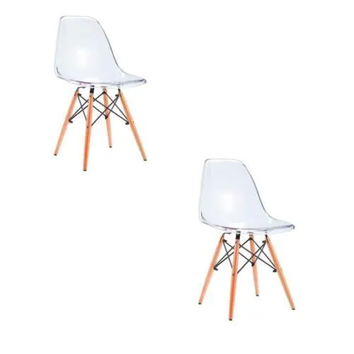 Silla Eames ideal comedor living transparente x 2 unidades