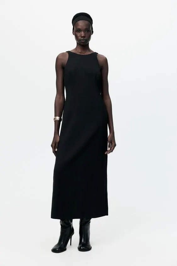 VESTIDO MIDI ESPALDA DESCUBIERTA