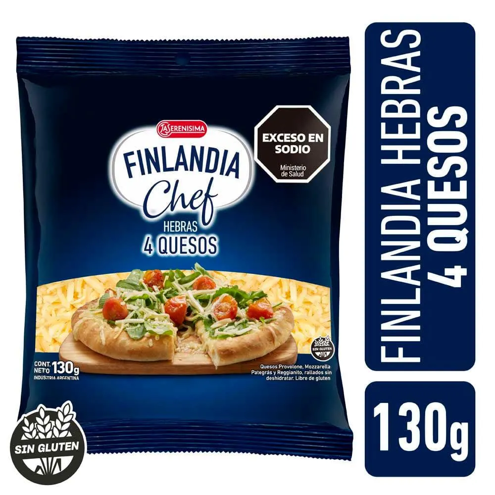 Cuatro Qqueso Cuatro Quesos La Serenisima Finlandia Chef Hebras 130gr